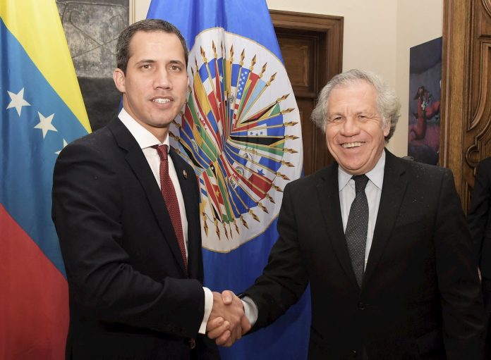 Juan Guaidó cumplió una agenda de trabajo con altos funcionarios de Estados Unidos que concluyó con una reunión con Luis Almagro. | Foto: Efe.