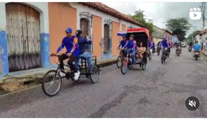 Bicitaxis llegan a Cojedes promovidos por el Gobierno de Nicolás Maduro | Foto capture de vídeo