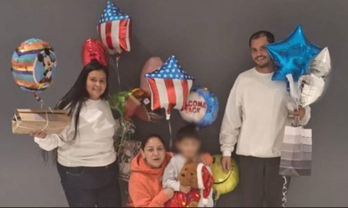 Los tres tachirenses fueron liberados tras 27 días de secuestro y llegaron a Estados Unidos a reencontrarse con sus familiares. Foto cortesía de la familia.