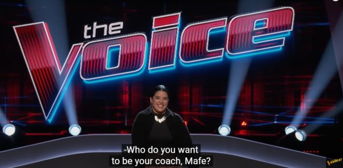 Mafe Music es la única venezolana que está participando en la temporada 25 de The Voice. foto: captura de pantalla